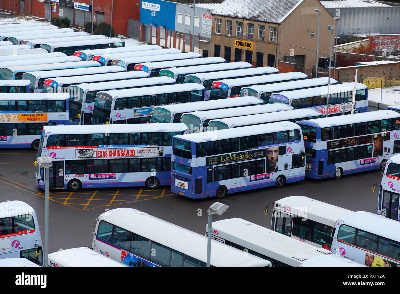 Bus at depot hi-res stock photography and images - Alamy