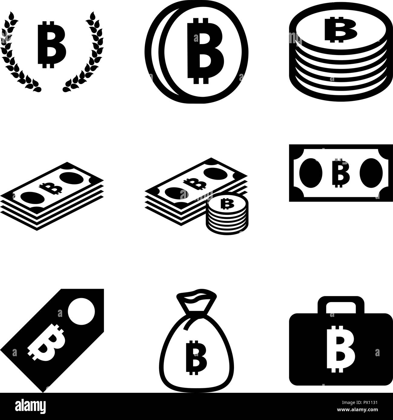 Bitcoin bill Stock Vector Images - Alamy