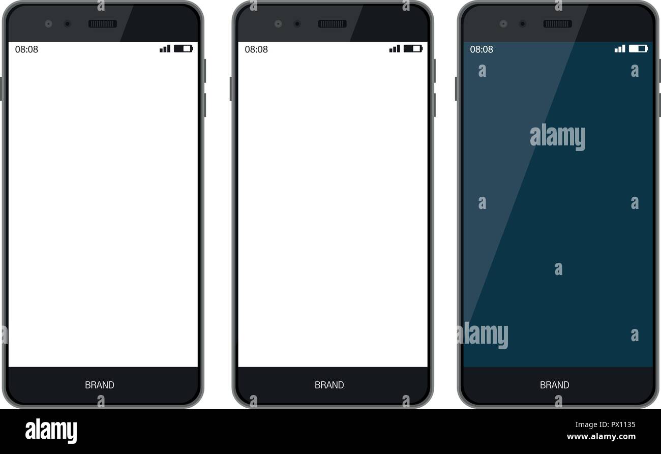 Cellphone smartphone black mask transparent Stock Vector