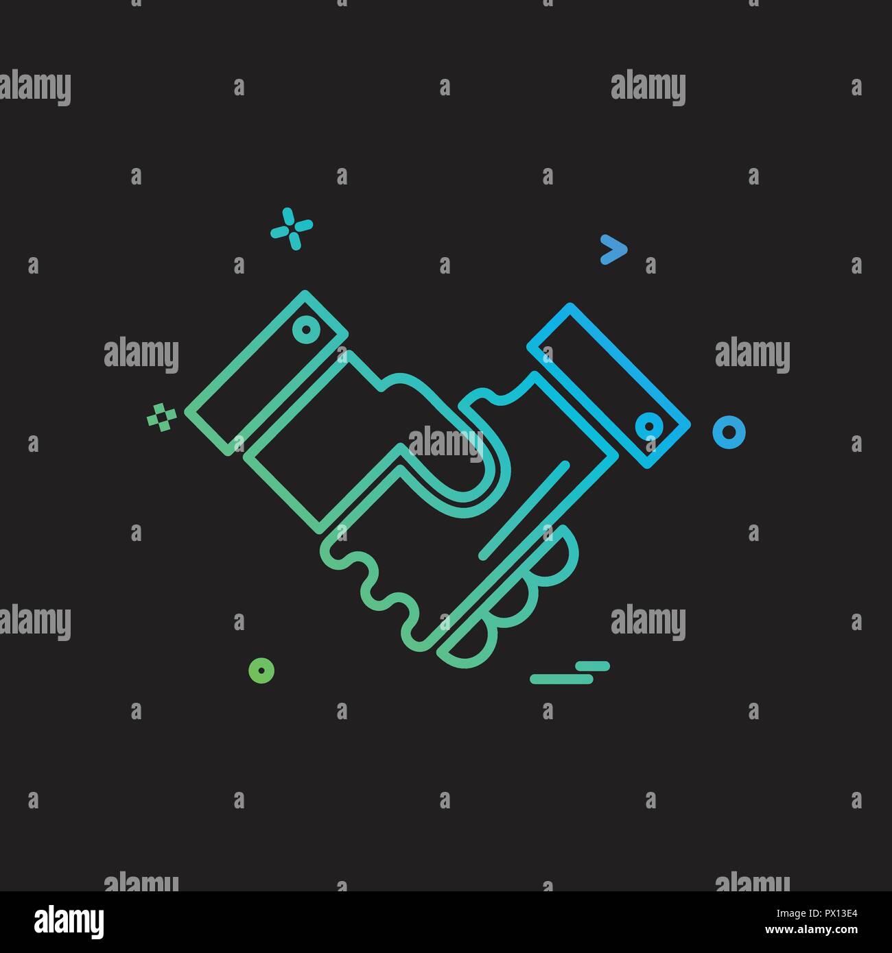 Hand shake icon design vector Stock Vector Image & Art Alamy