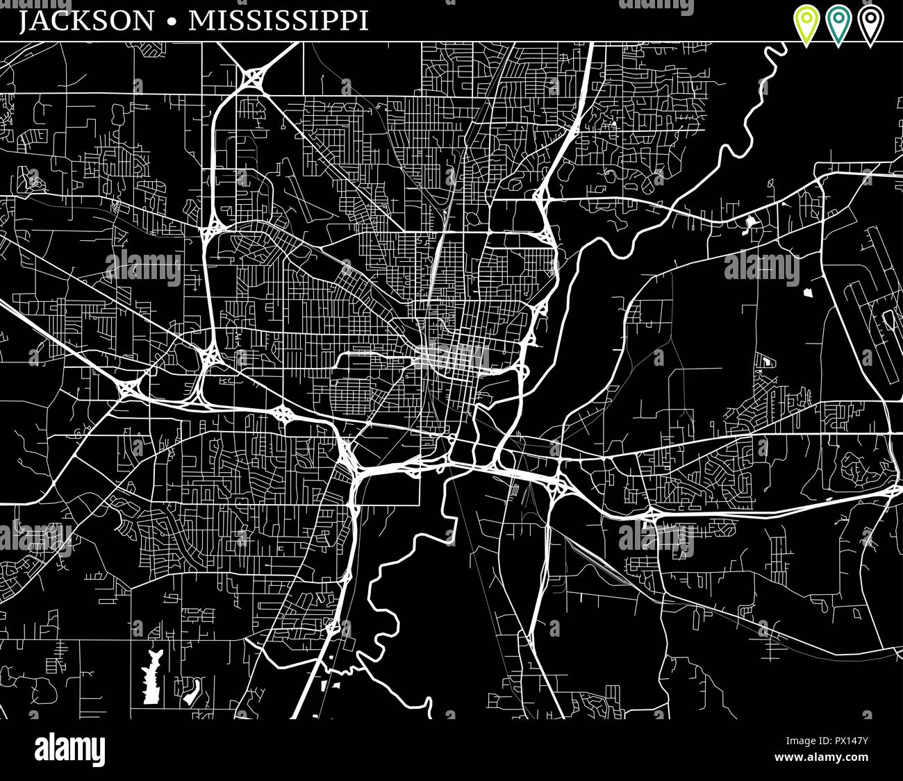 Jackson mississippi street Stock Vector Images Alamy