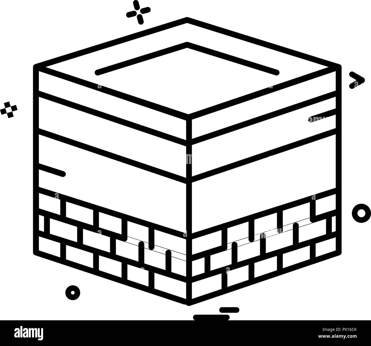 kaaba clipart black and white