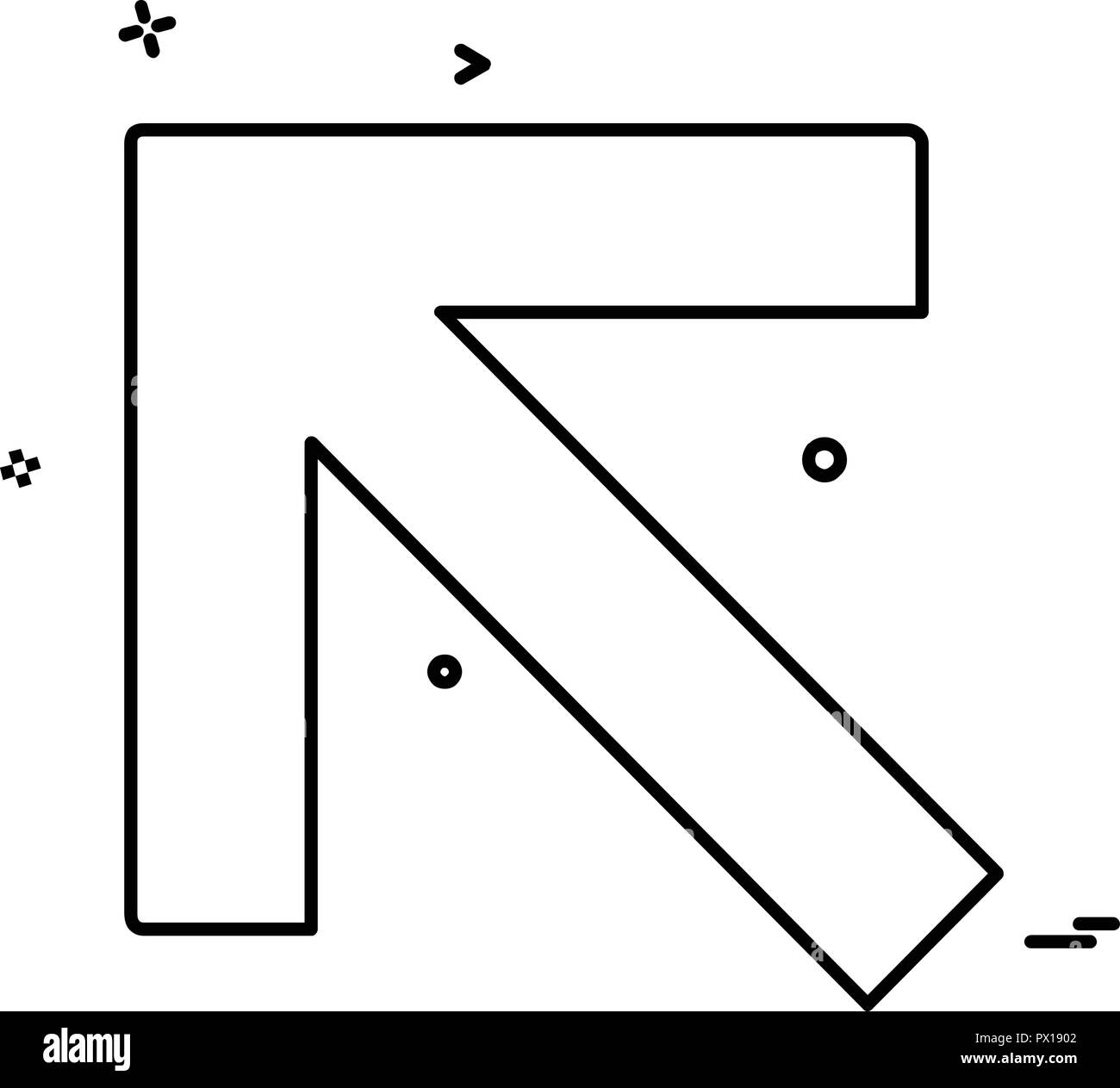 Left arrow icon design vector Stock Vector Image & Art - Alamy