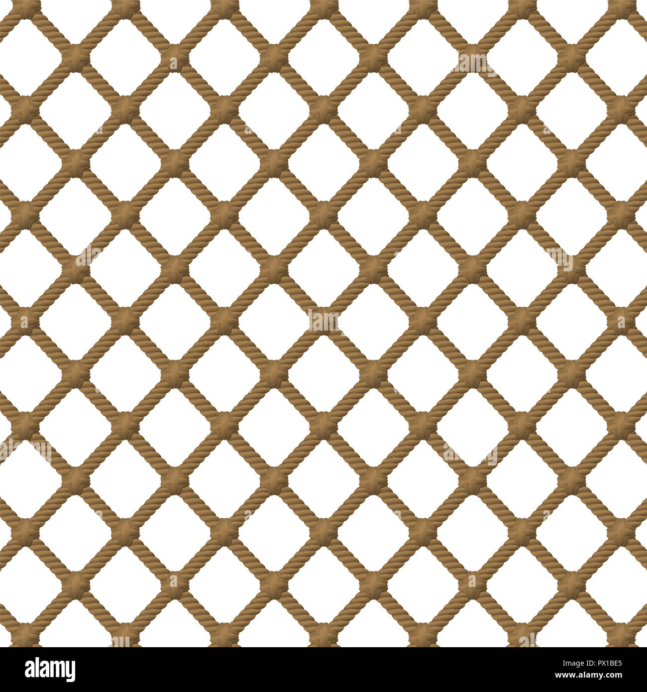 Rope net pattern - illustration on white background Stock Photo