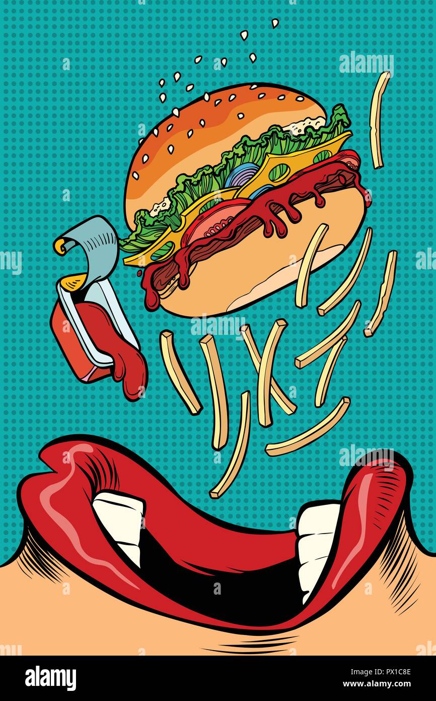 Closeup Burger Stock Vector Images Alamy