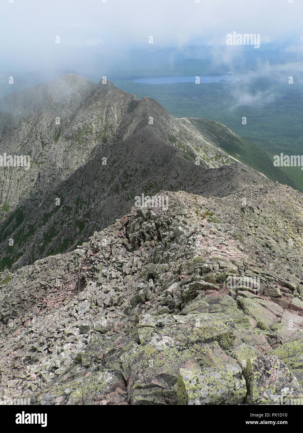 Knife edge, Baxter State Park, Maine Stock Photo Alamy
