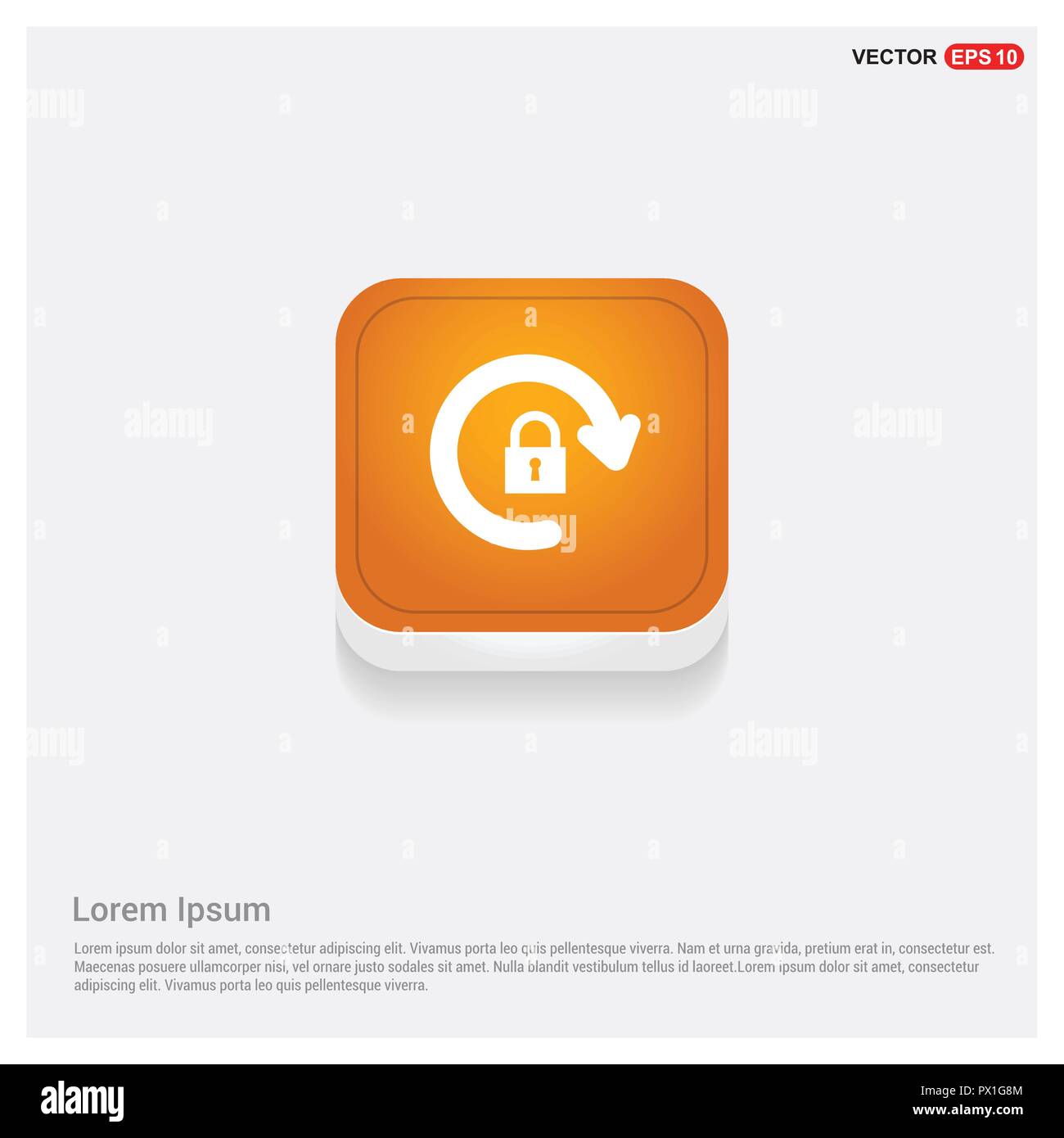 Refresh icon Orange Abstract Web Button - Free vector icon Stock Vector ...