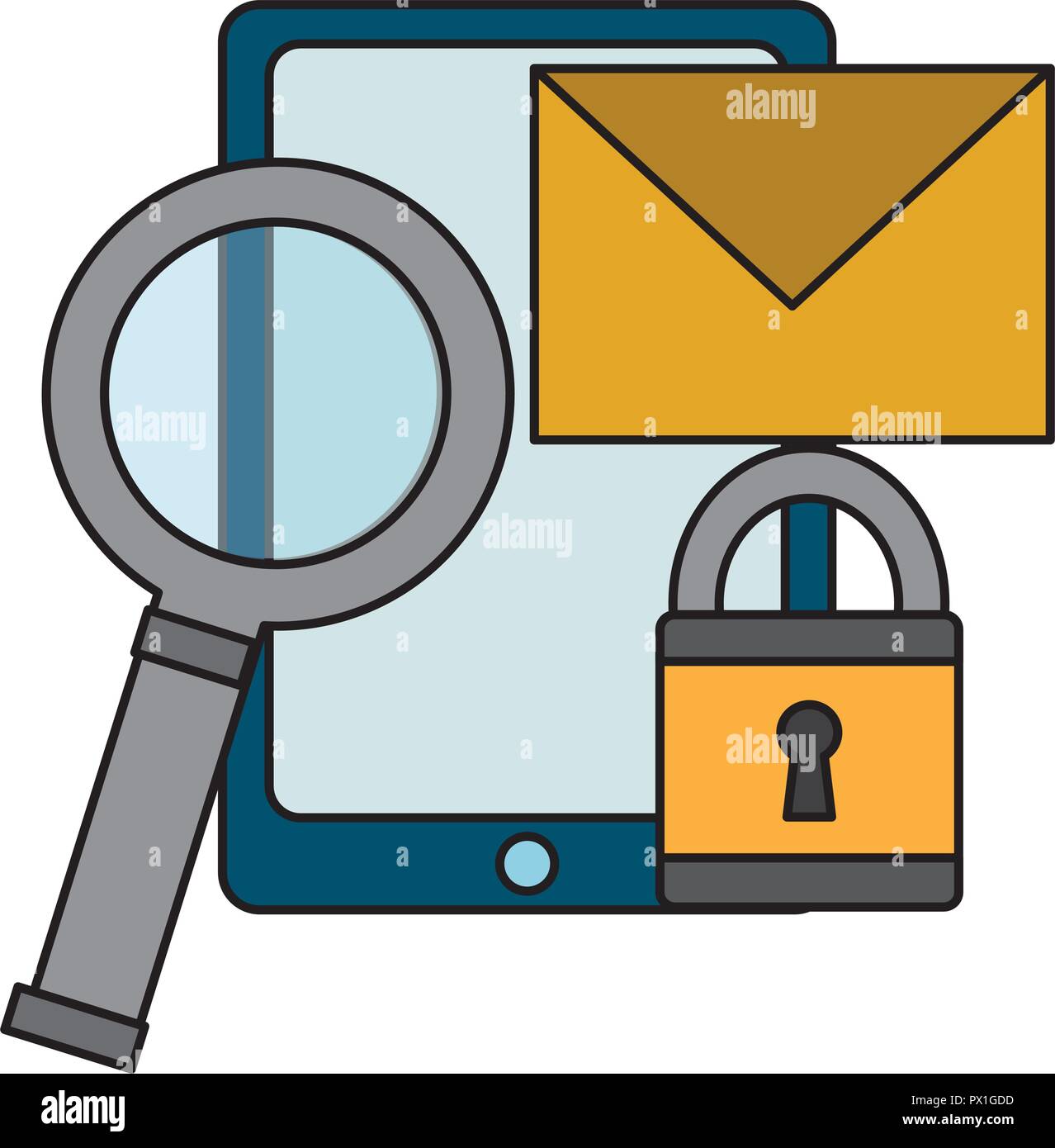 cyber security data Stock Vector