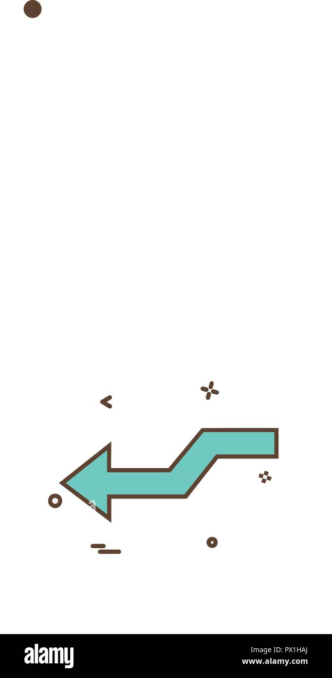 Left arrow icon design vector Stock Vector Image & Art - Alamy