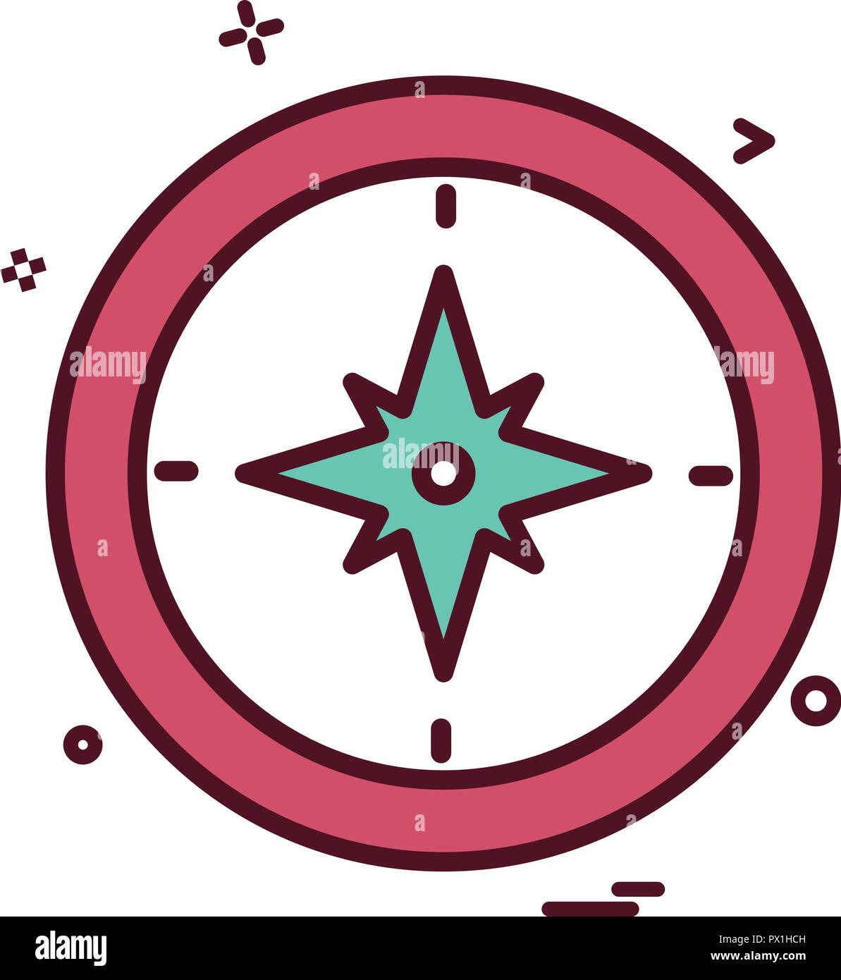 Compass North South East West Icon Vector Design Stock Vector Art