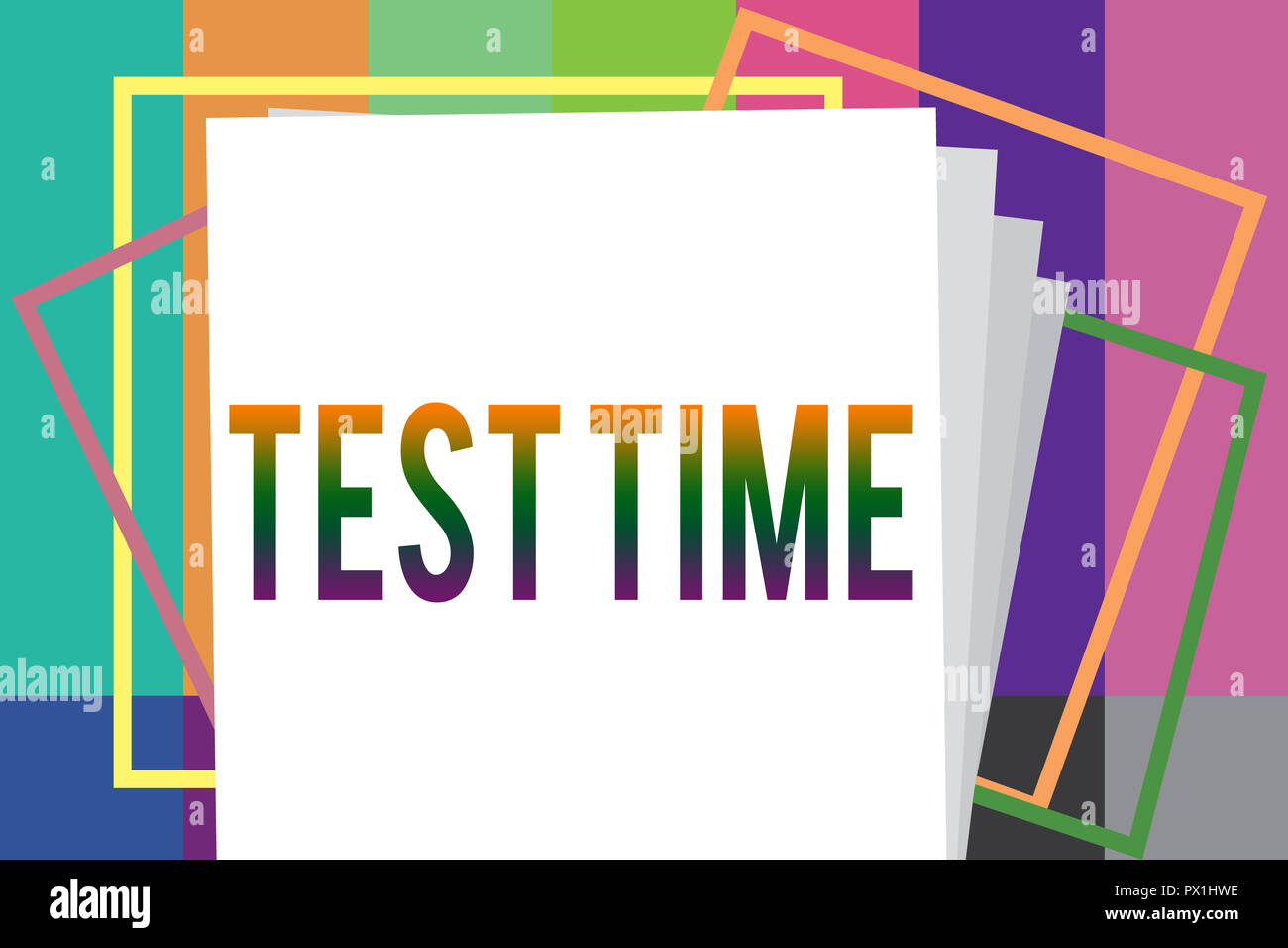 Testing Knowledge Time Word writing text Test Time. Business concept for Moment to take an ...