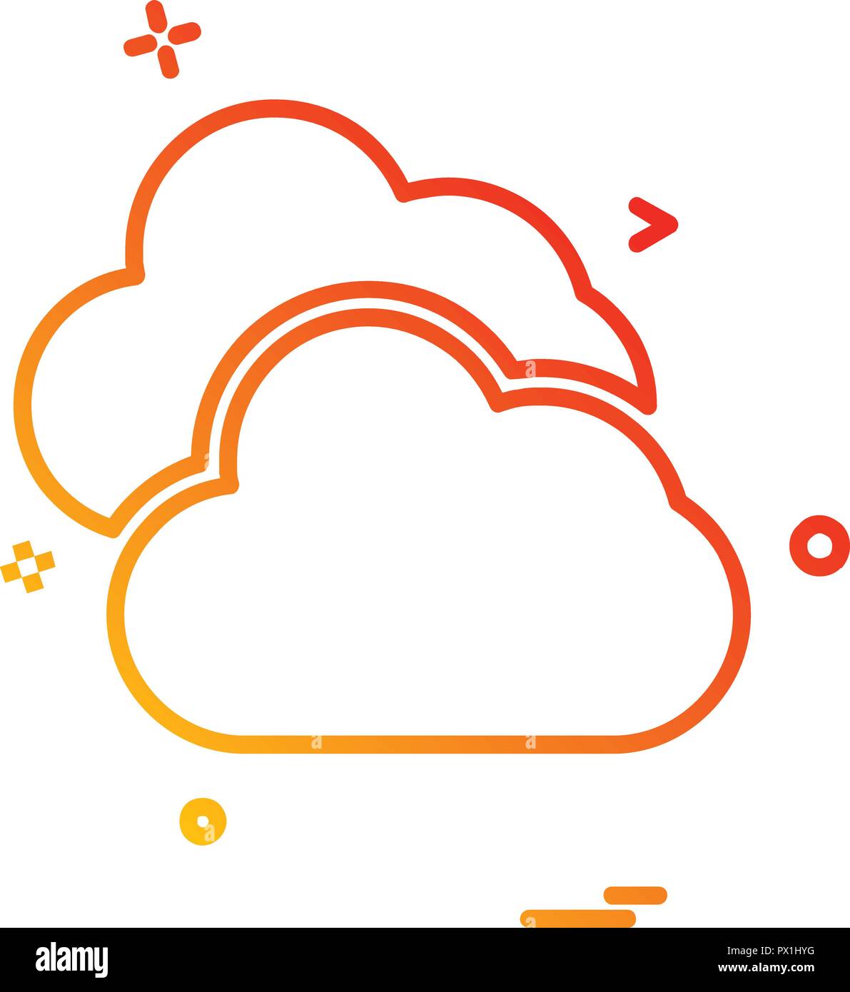 Cloudy weather icon design vector Stock Vector Image & Art - Alamy