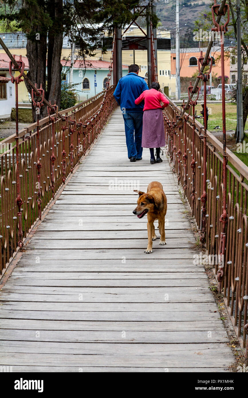 Couple in bridge Stock Photo