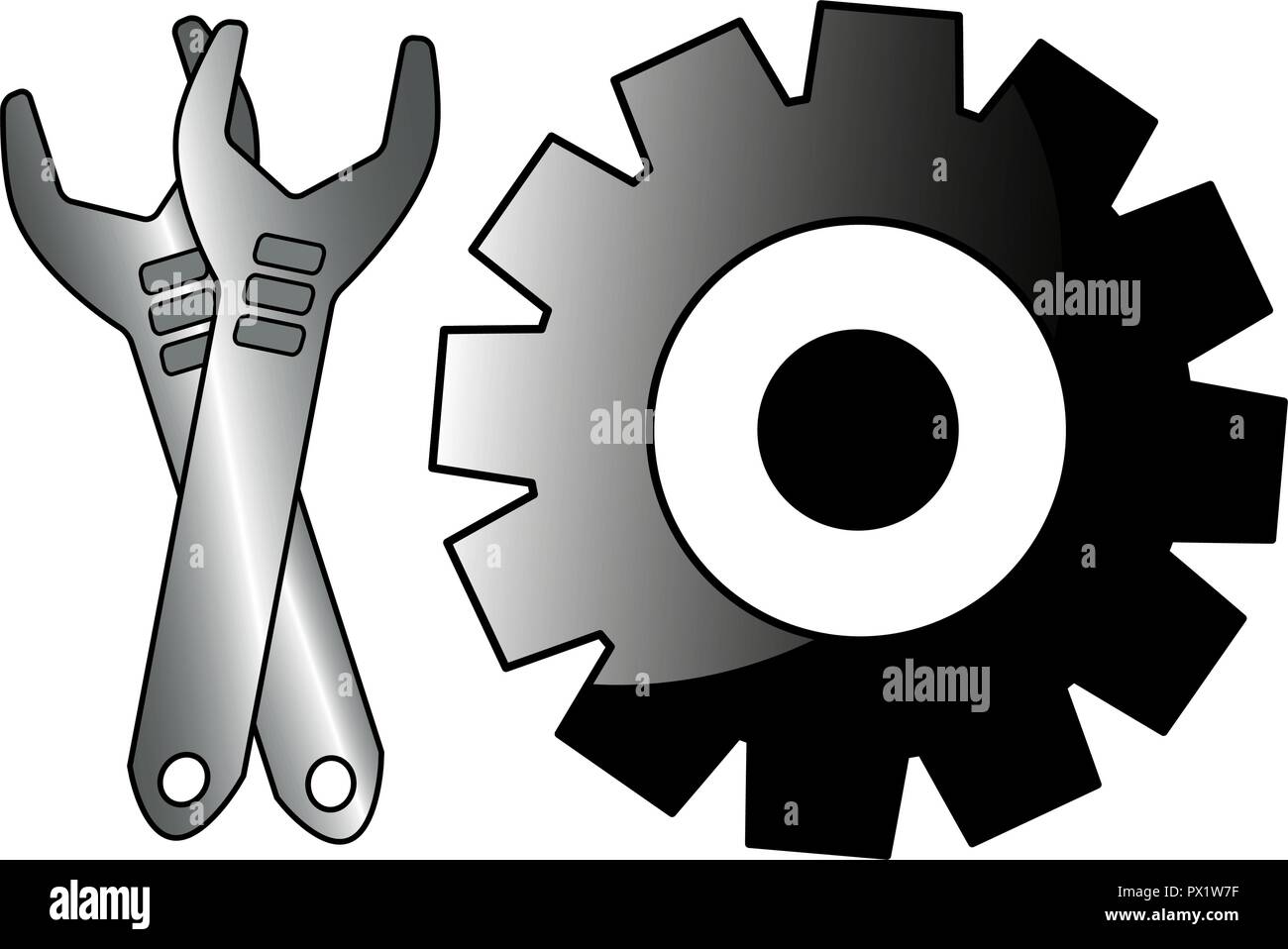 Icon Gear with tools Vector Stock Vector Image & Art Alamy