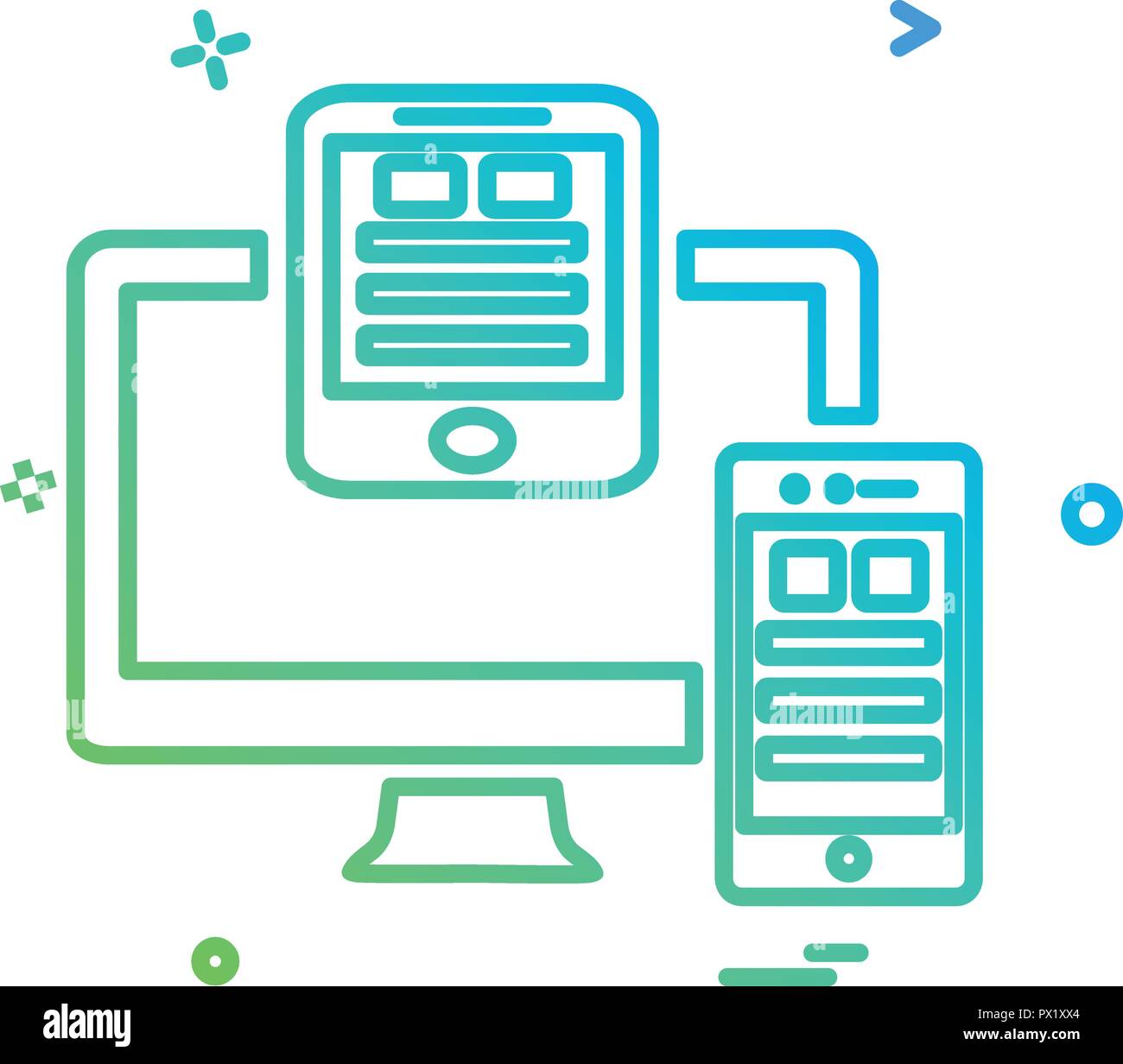 Monitor icon design vector Stock Vector Image & Art - Alamy