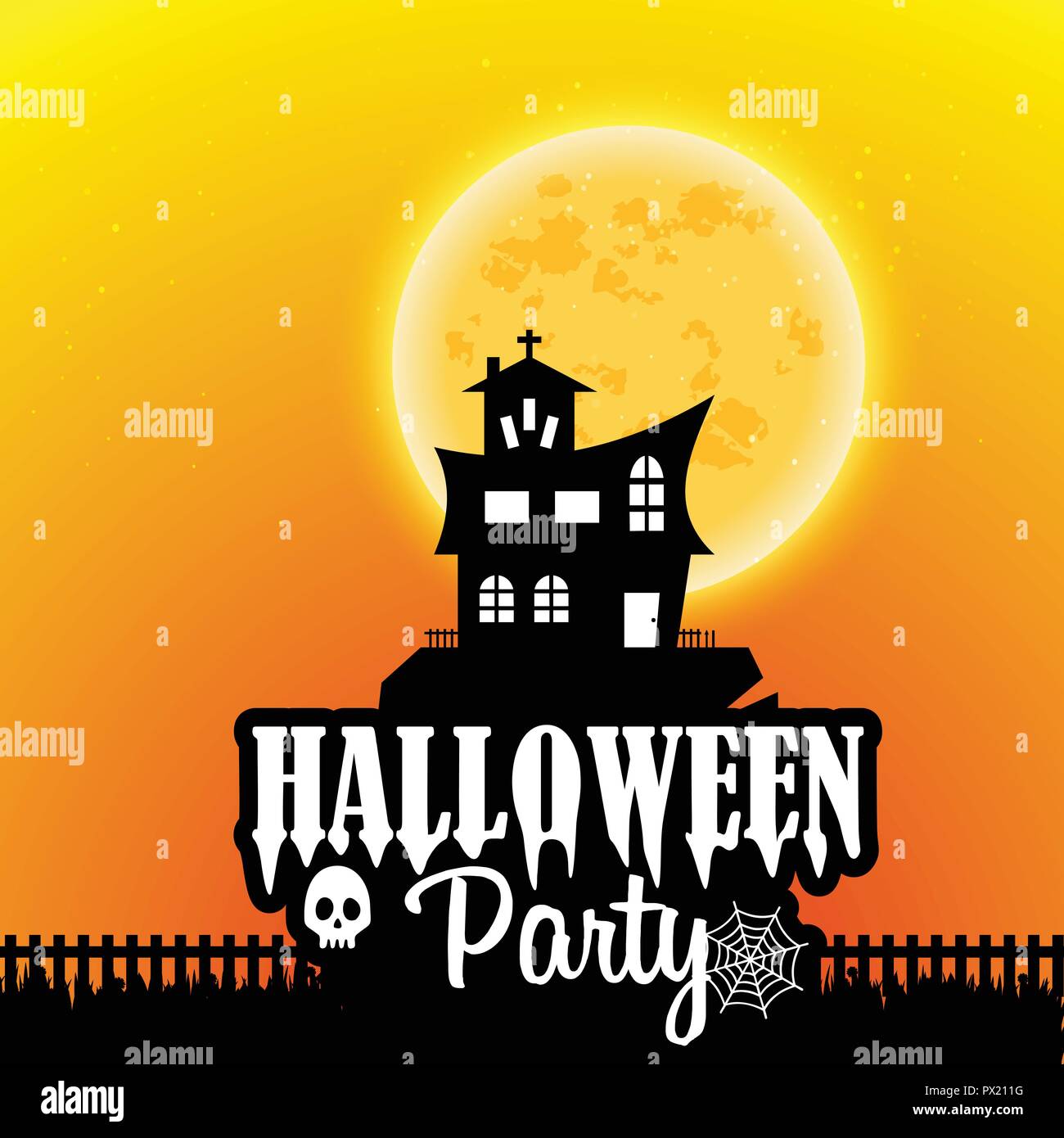 Happy Halloween scary Night background Stock Vector Image & Art - Alamy