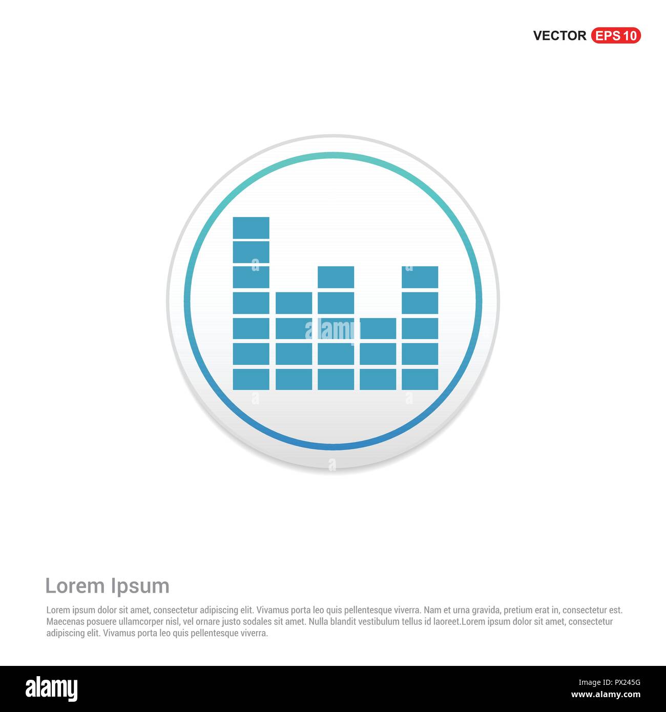 Equalizer icon white circle button Stock Vector Image & Art Alamy