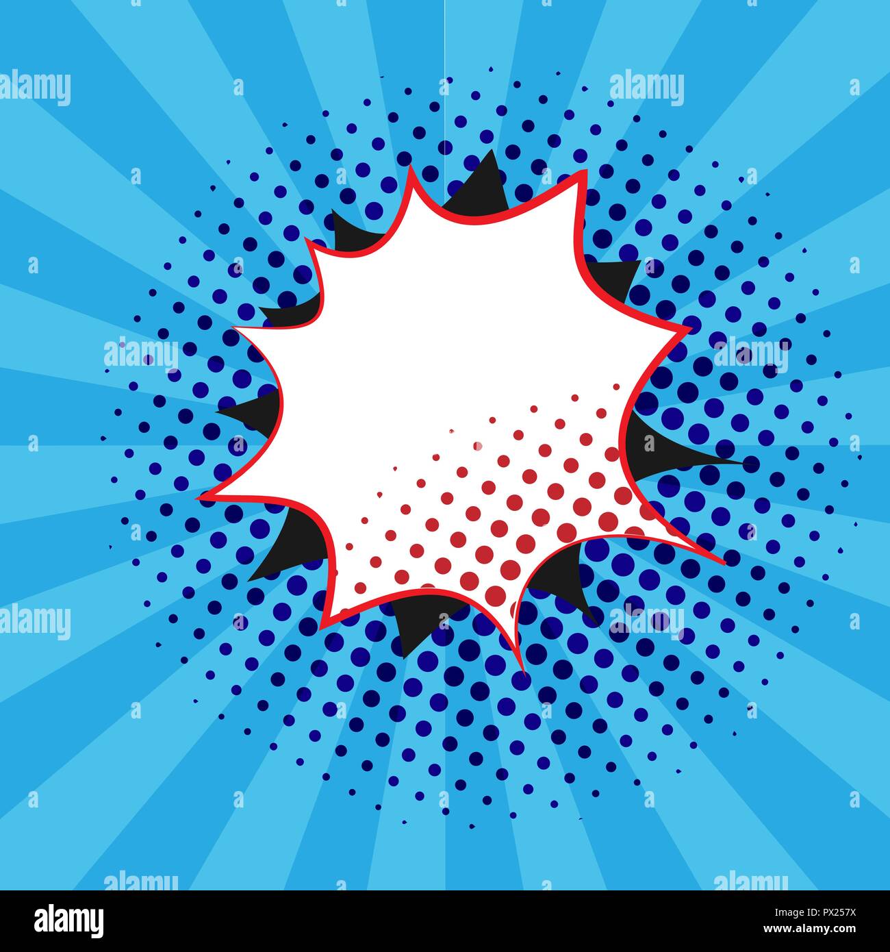 Abstract empty colored bubble for speech comic Stock Vector