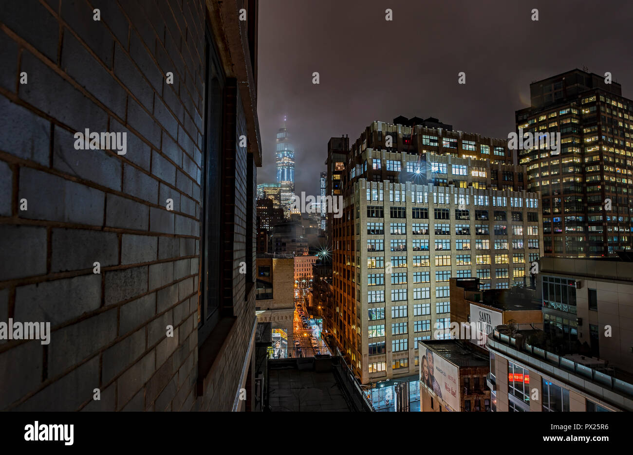 View from Soho NYC. One World Trade Center. Stock Photo