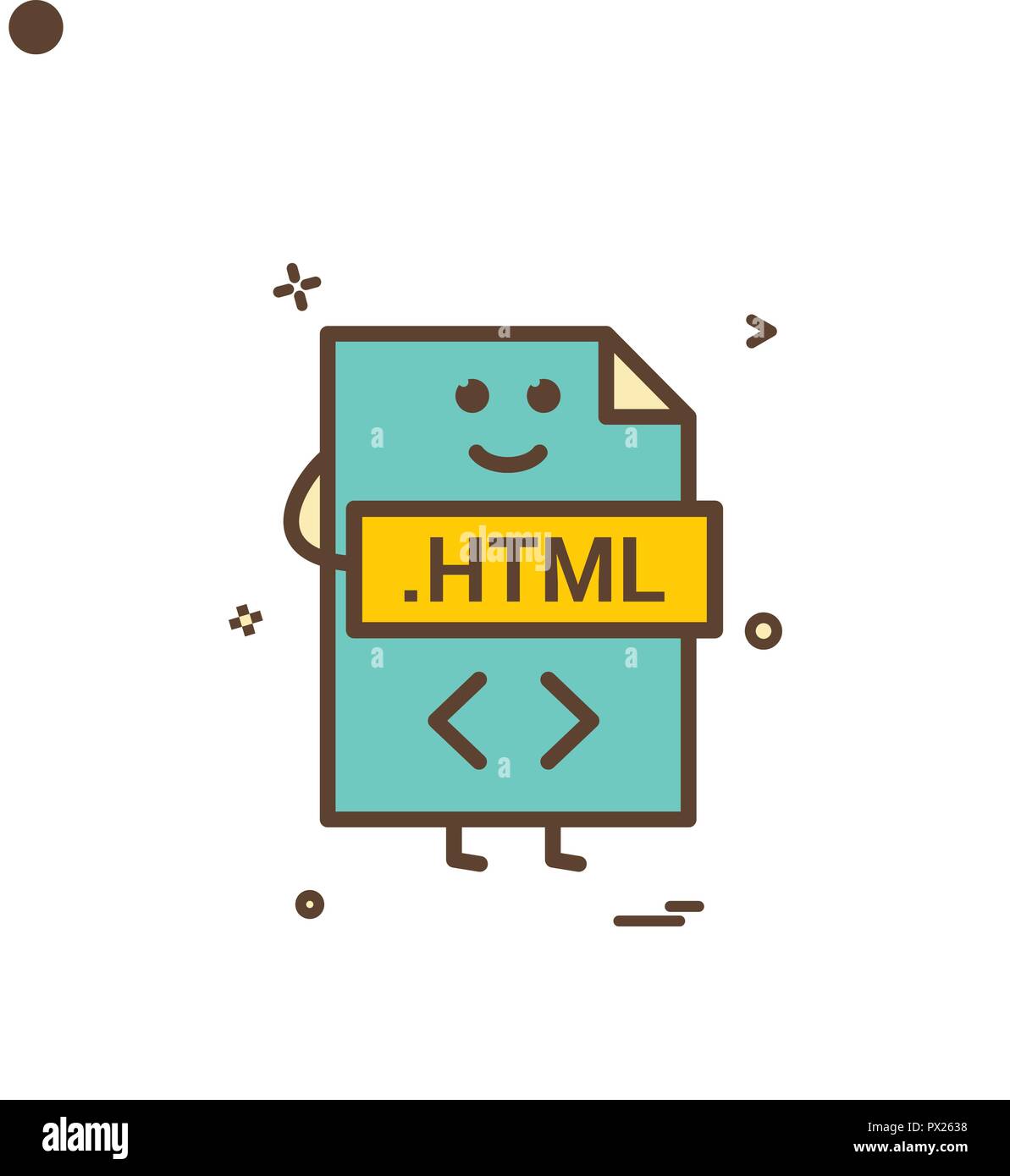 Computer html file format type icon vector design Stock Vector Image ...