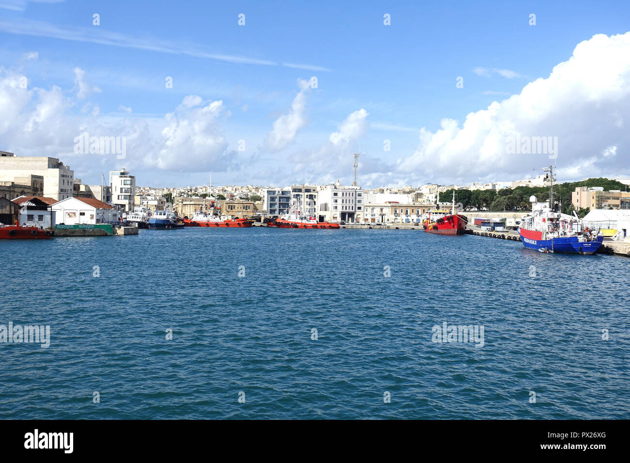 Lighters Wharf, Grand Harbour, Malta Stock Photo Alamy