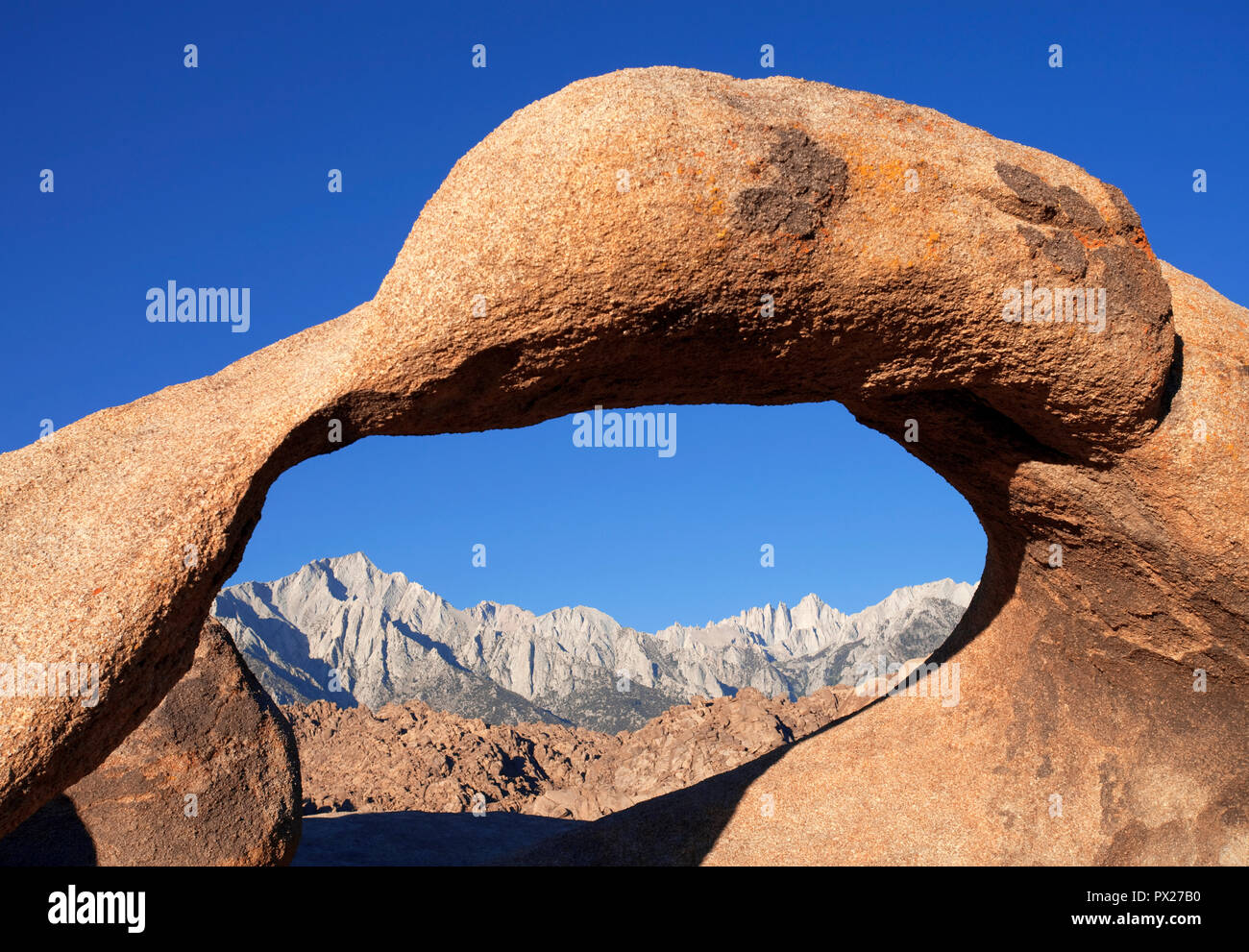 Mount Whitney, Eastern Sierra Nevada Mountains, California, USA. Stock Photo