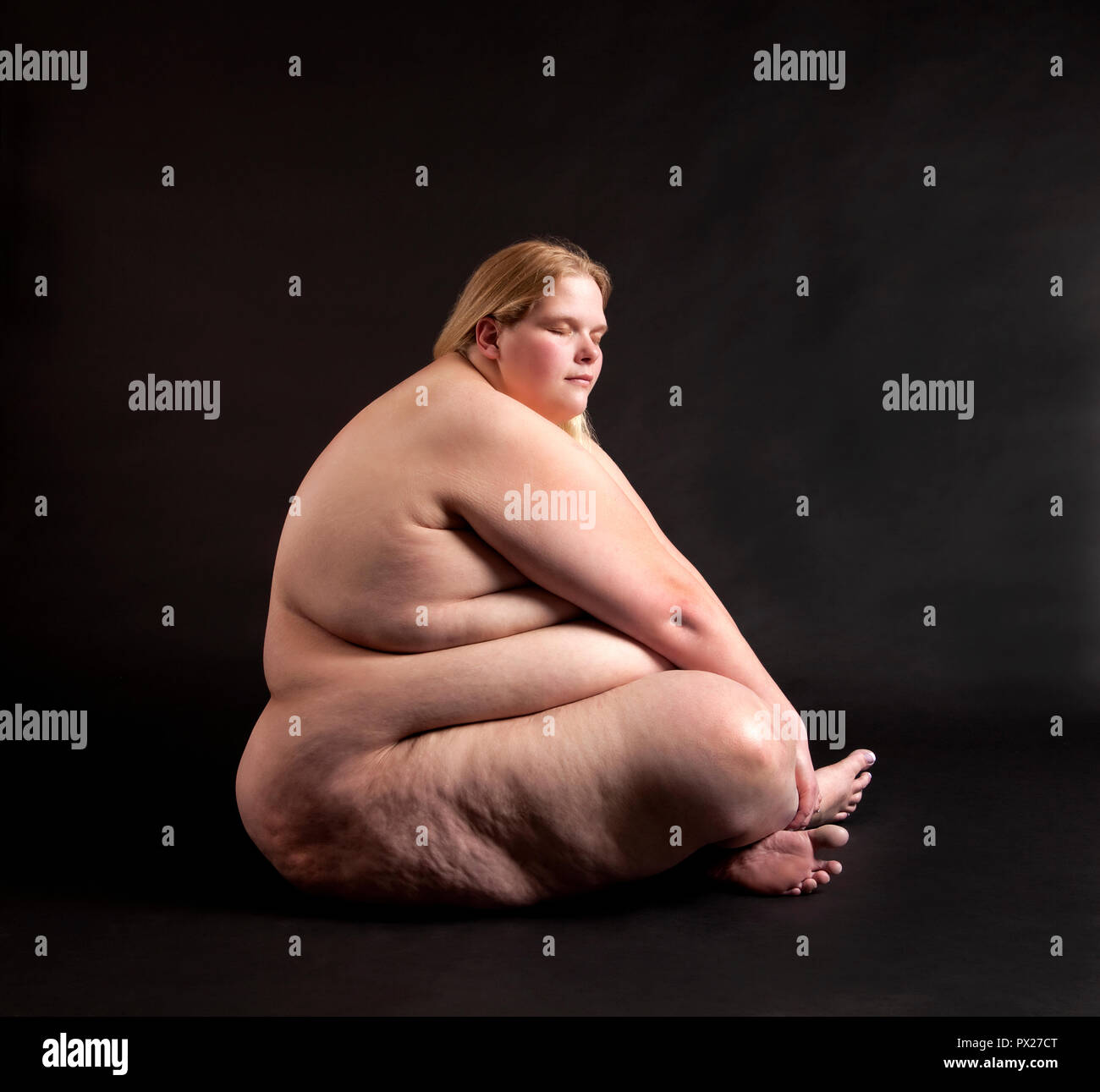 fat nude Fat nude obese woman Stock Photo - Alamy