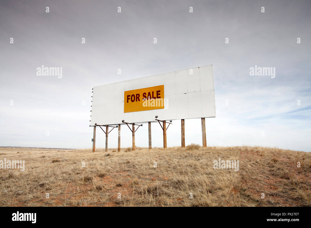 Roadside billboard sign in Wyoming, USA Stock Photo