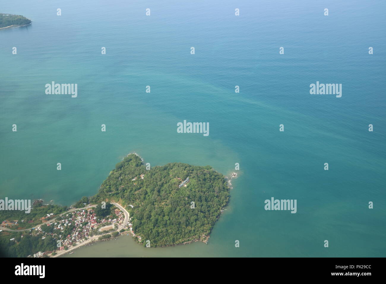 aerial view from Padang, West Sumatra, Indonesia Stock Photo
