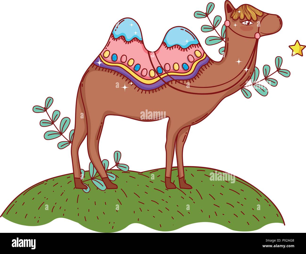 desert camel cartoon Stock Vector Image & Art - Alamy