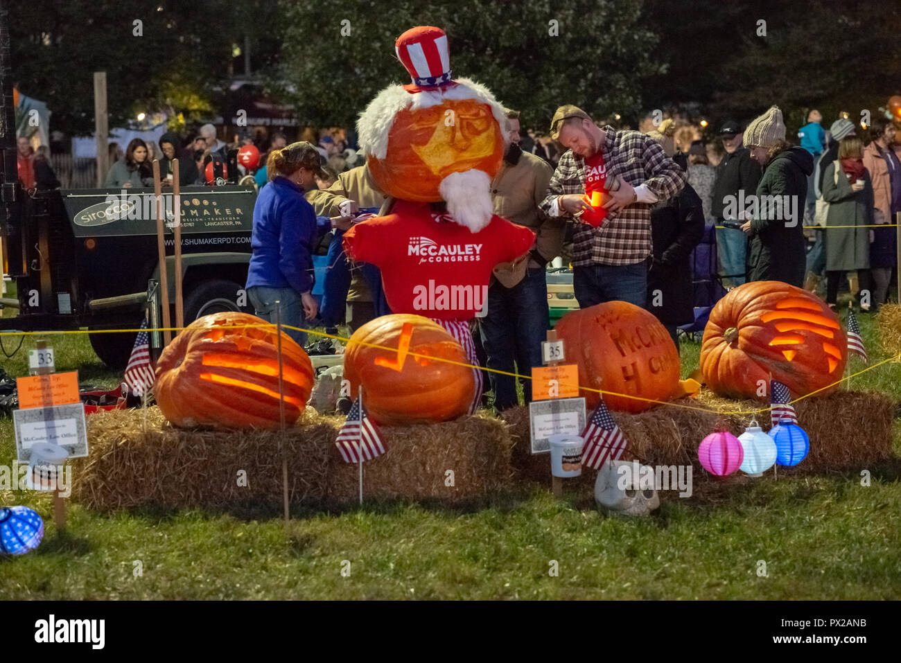 CHADDS FORD, PA OCTOBER 18 View of The Great Pumpkin Carve carving
