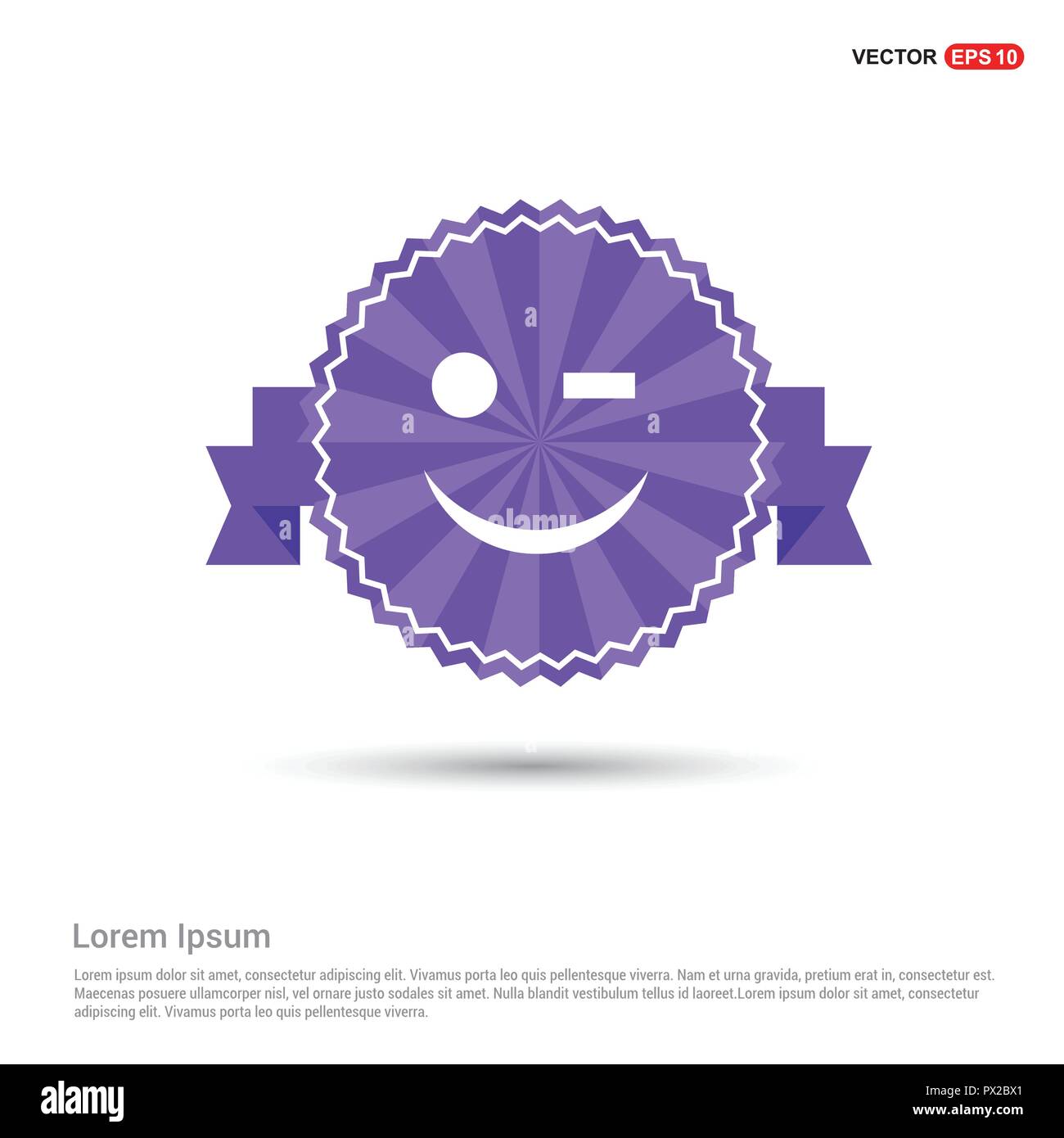 Emoji icon - Purple Ribbon banner Stock Vector Image & Art - Alamy