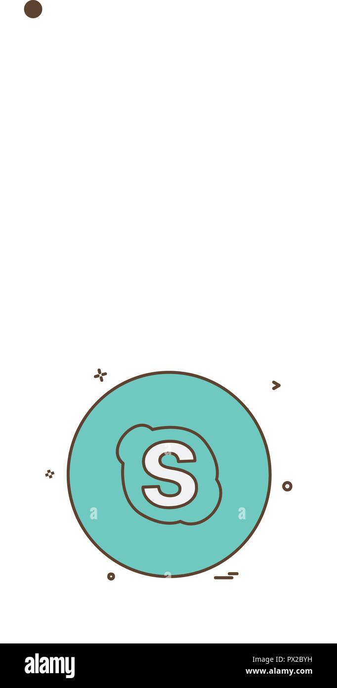 Skype icon design vector Stock Vector