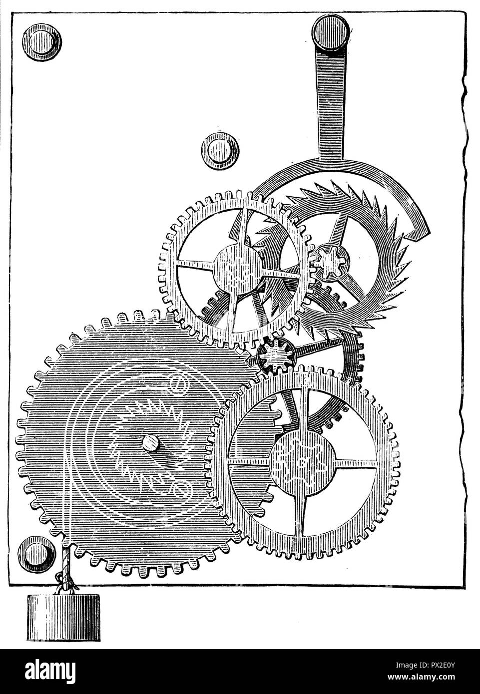 Pendulum clock, front view Stock Photo Alamy