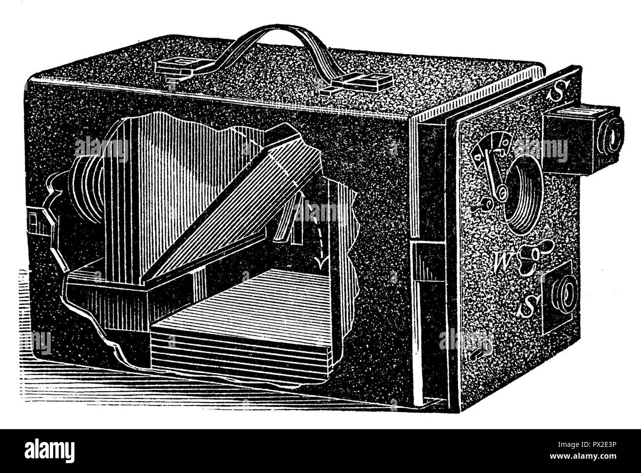 Instantaneous camera with magazine, Stock Photo