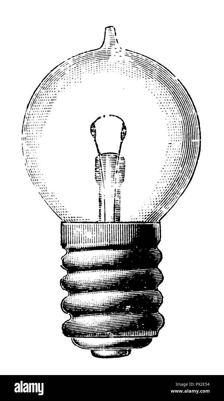 light bulb,   1890 Stock Photo