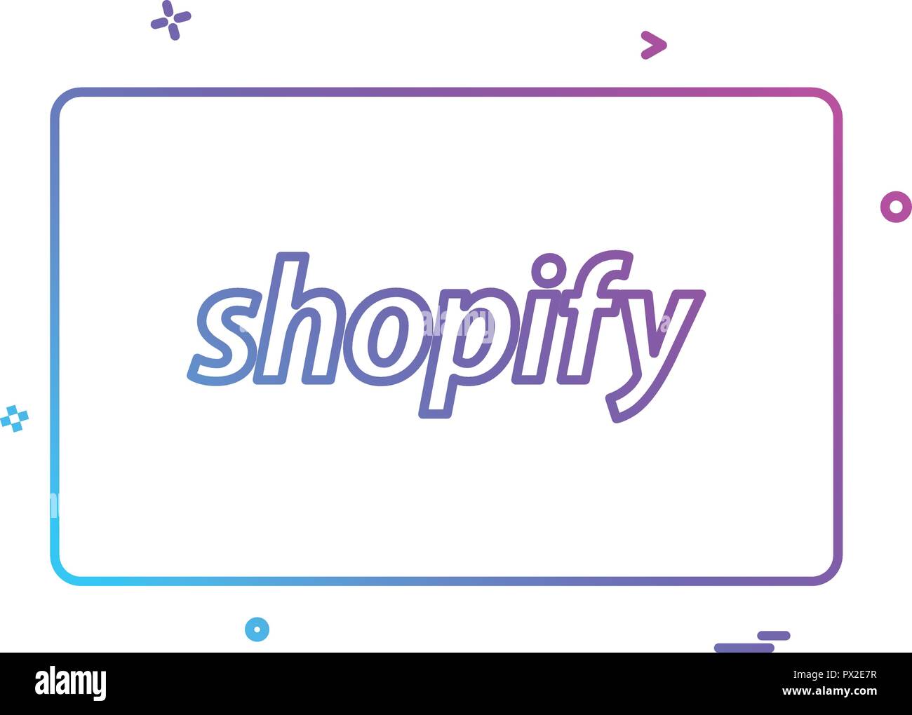 Shopify icon design vector Stock Vector Image & Art - Alamy