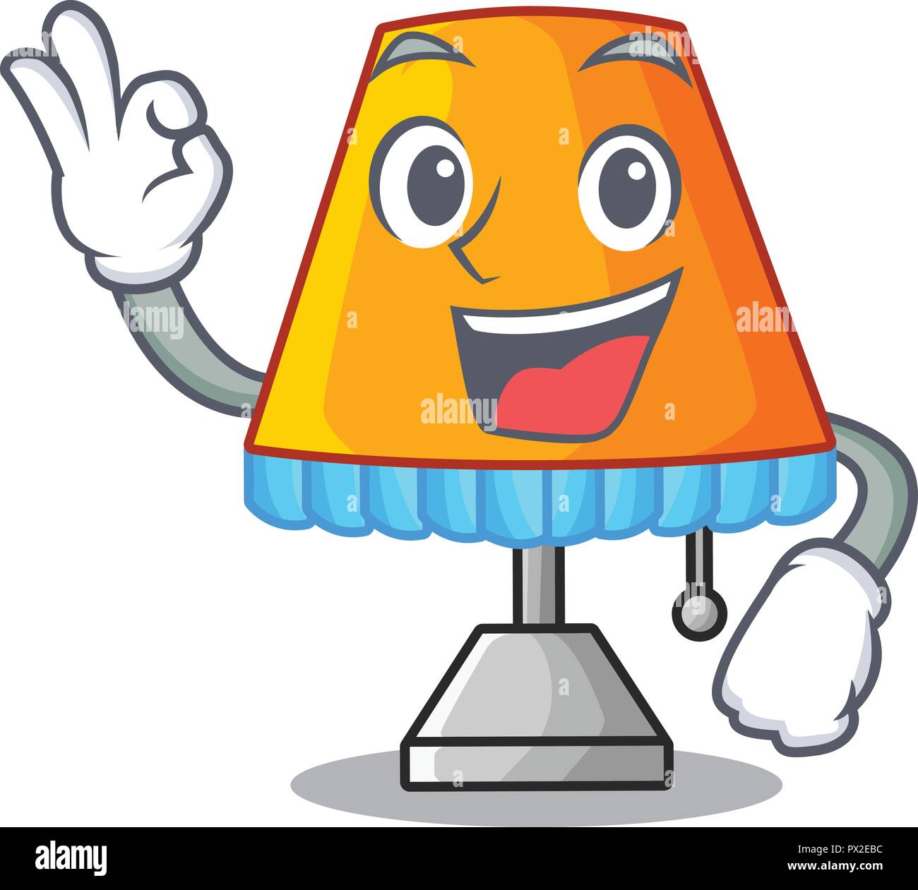 Okay cartoon table lamp beside in bed Stock Vector Image \u0026 Art - Alamy, image size:1300x1261