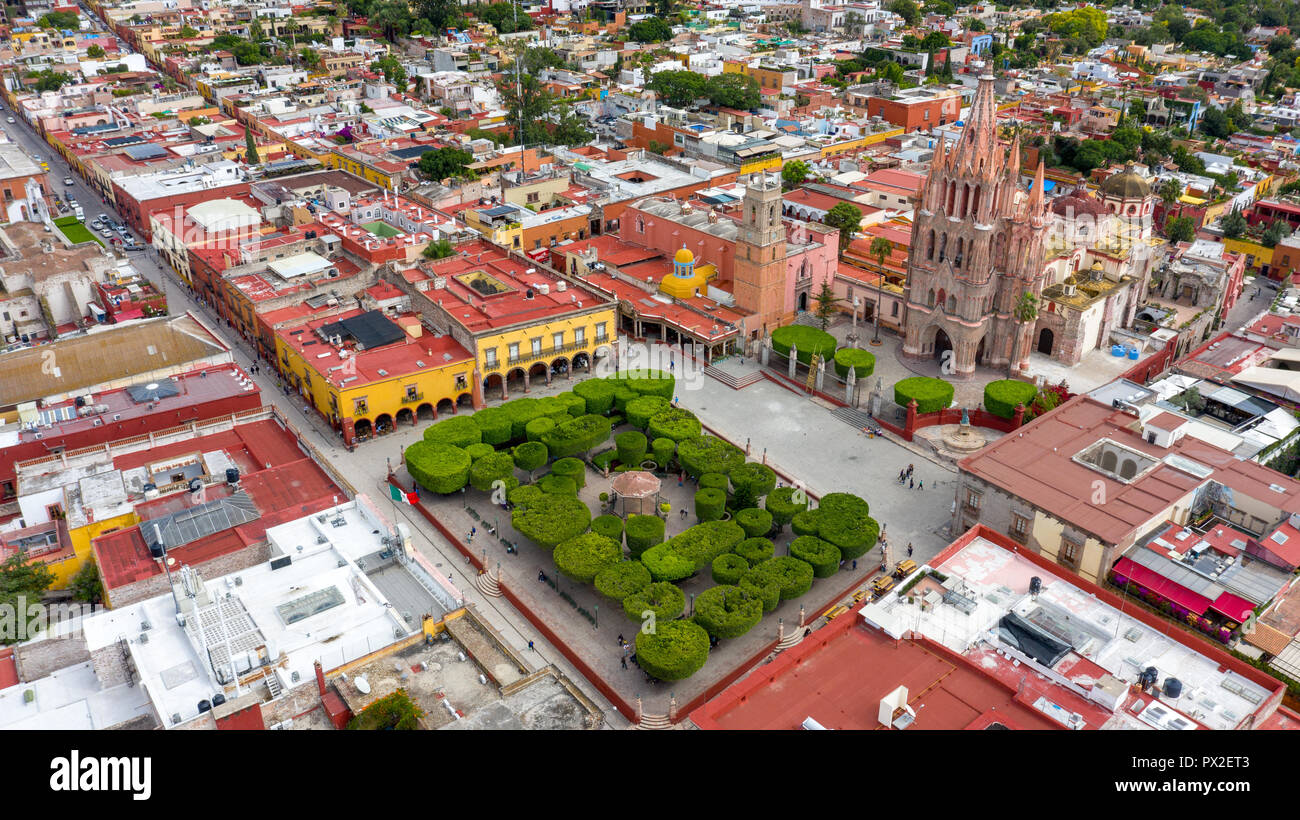 Parroquia de San Miguel Arcangel, San Miguel de Allende, Mexico Stock Photo