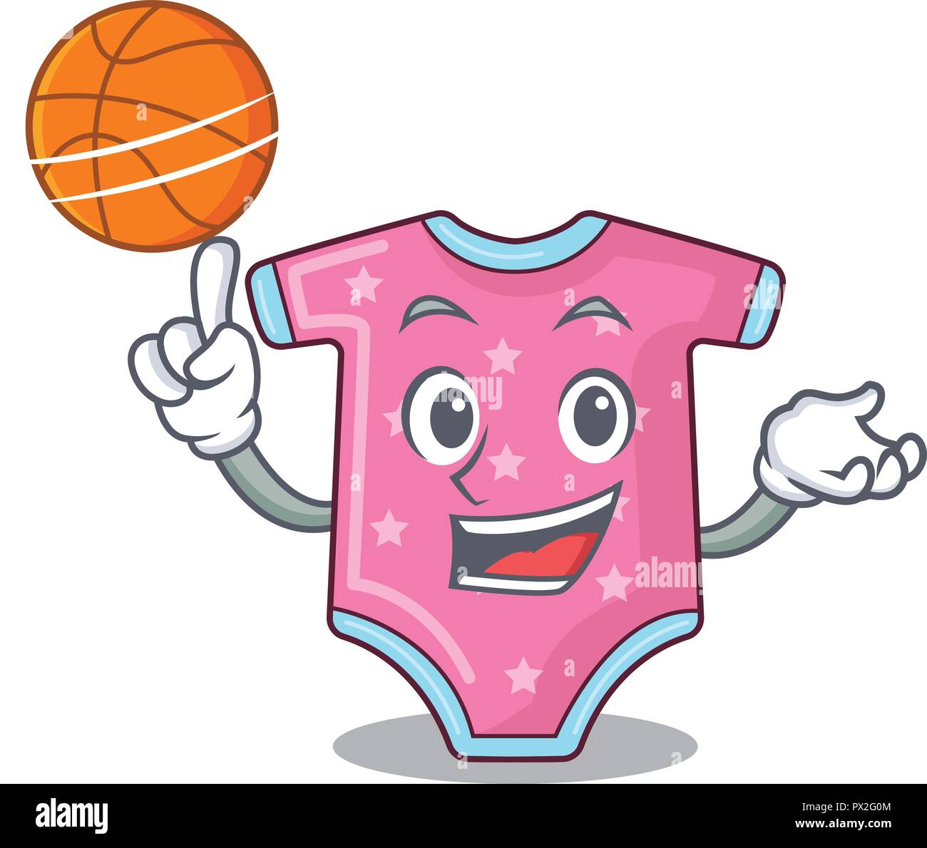 With basketball character baby clothes hanging on clothesline Stock Vector  Image & Art - Alamy