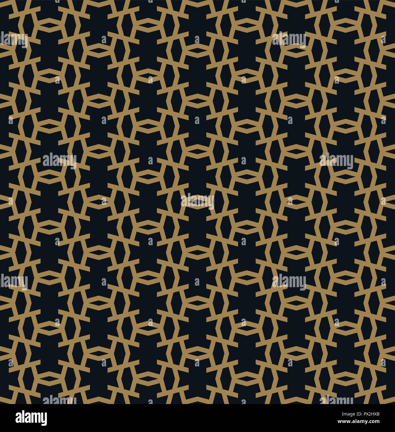 abstract seamless ornament pattern vector illustration woth gold color ...
