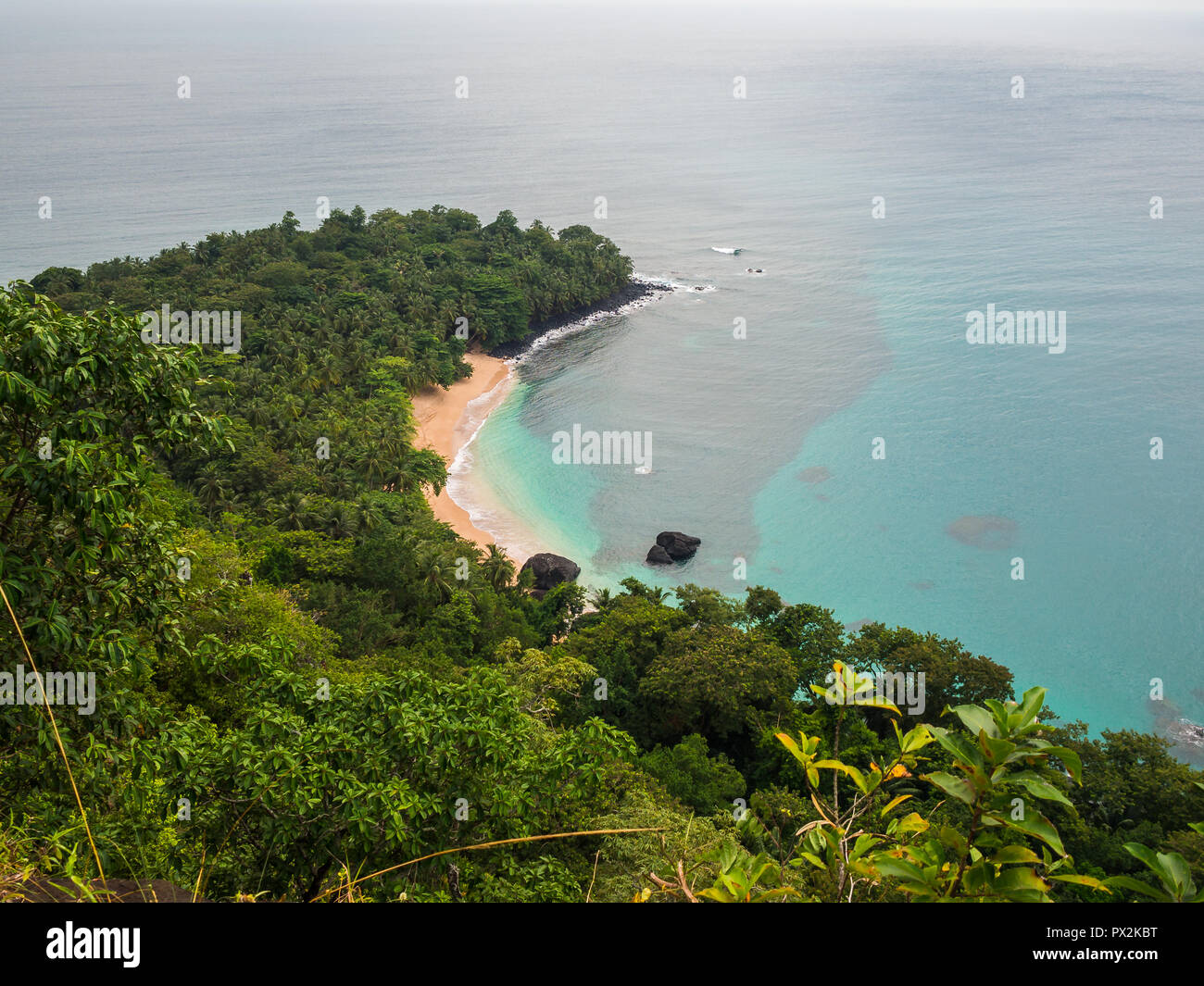 Banana beach, Príncipe Island Stock Photo Alamy