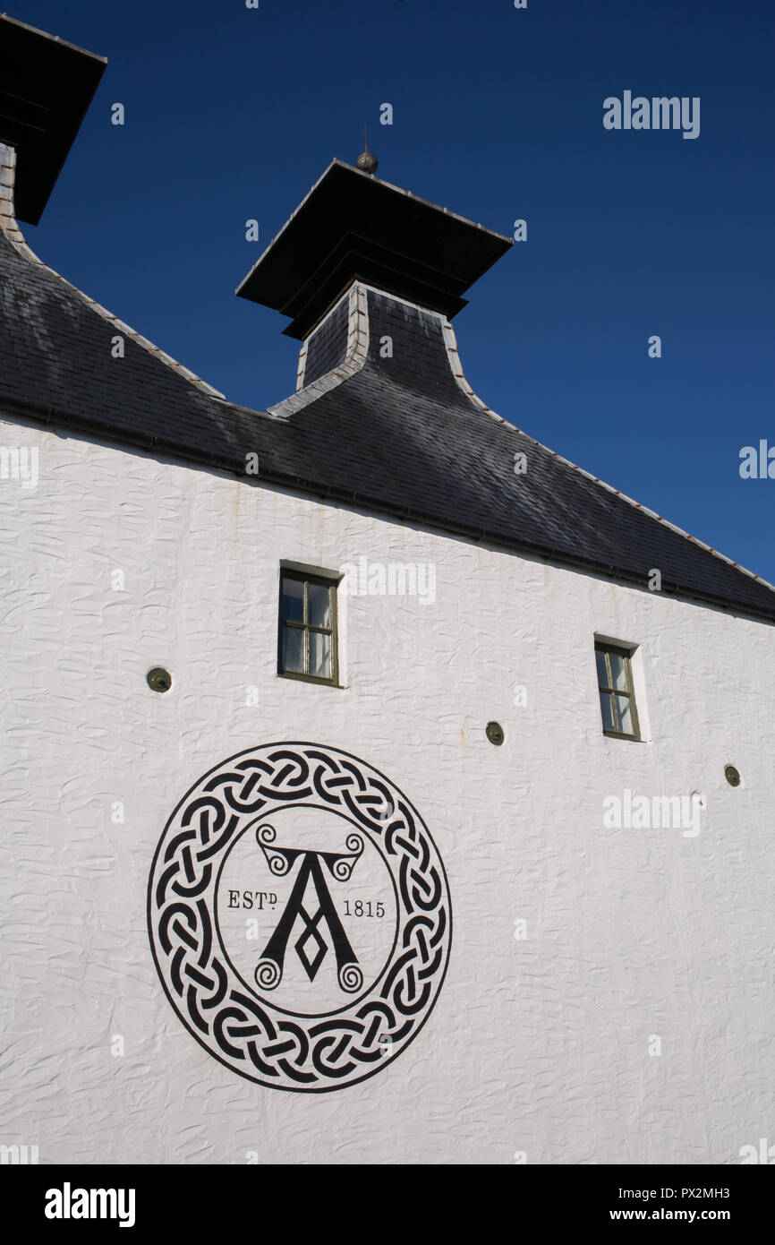 Ardbeg single malt whisky distillery, Islay, Scotland, UK. Stock Photo
