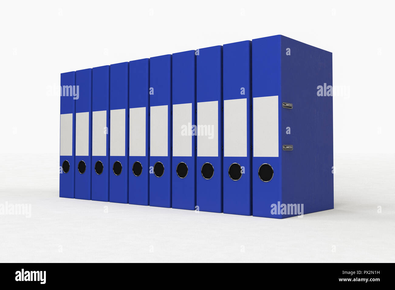 File Folder Row File folders in a row against isolated background (3d rendering Stock ...