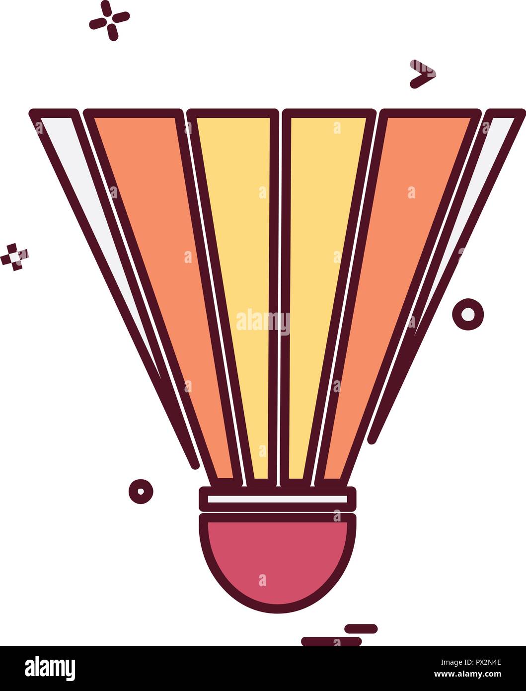 Badminton Shuttle icon design vector Stock Vector Image & Art Alamy