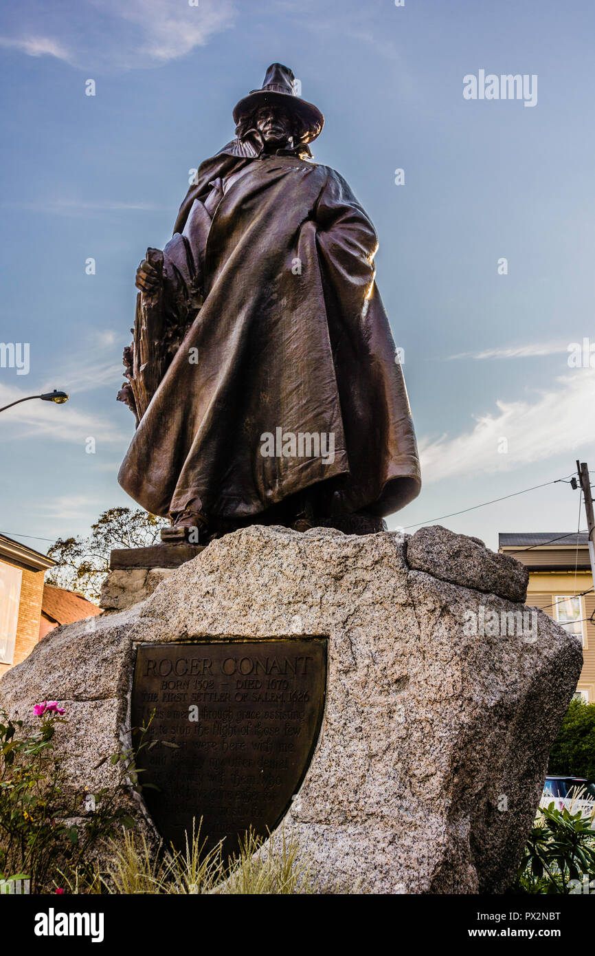 Roger Conant Statue Salem, Massachusetts, USA Stock Photo - Alamy