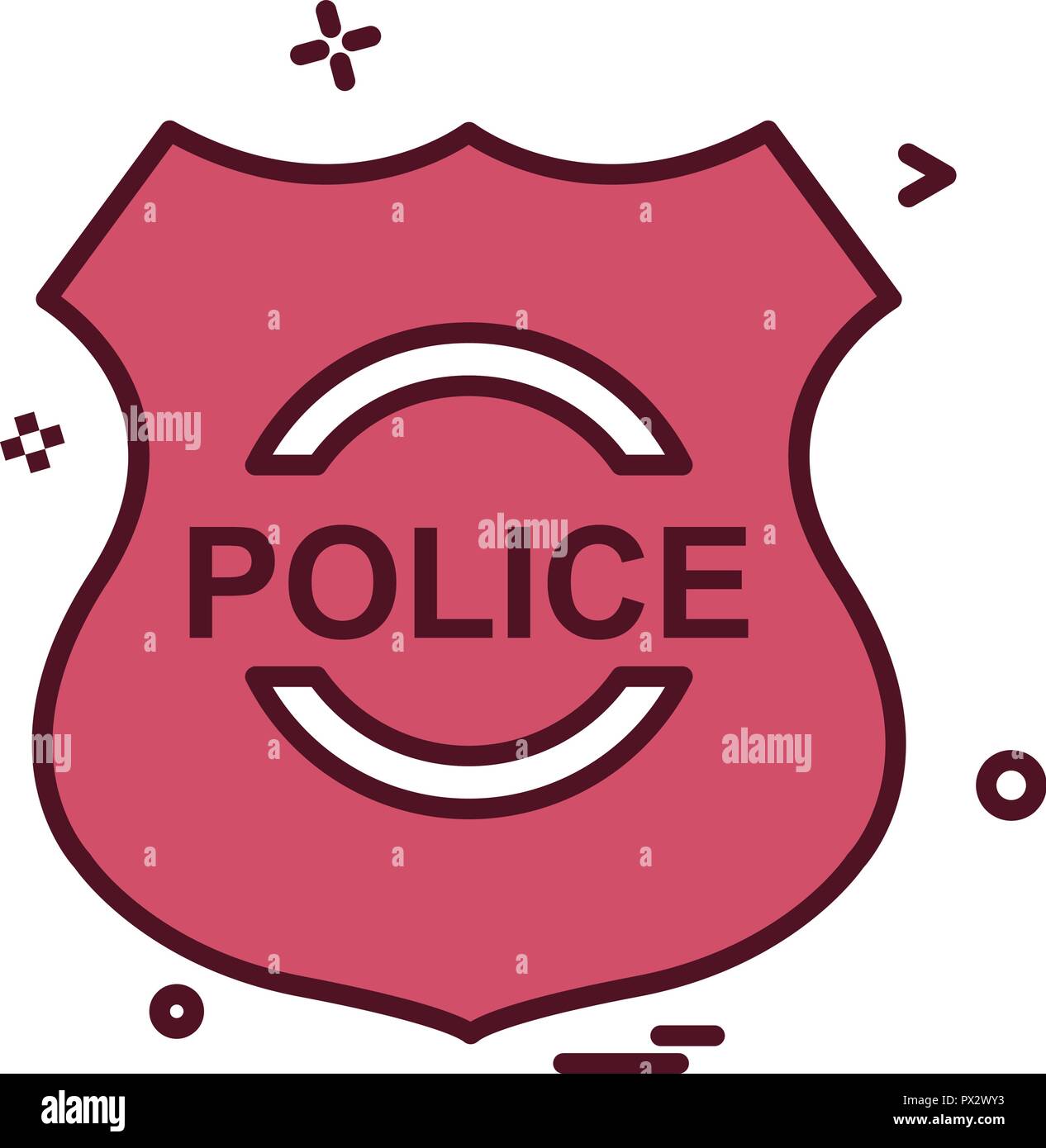 police shield emblem force icon vector design Stock Vector