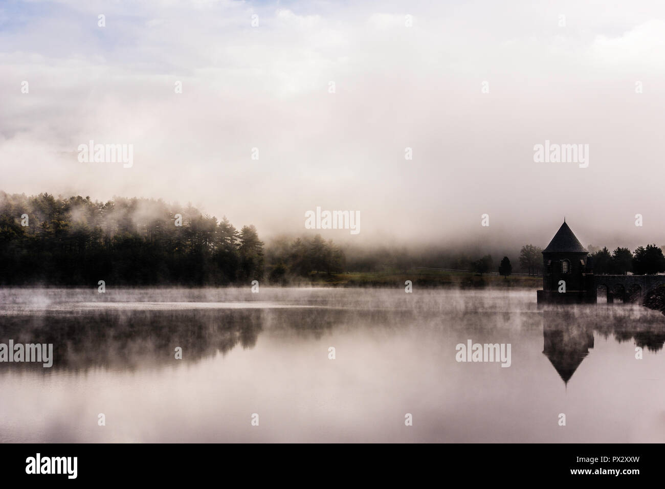 Saville Dam Barkhamsted Reservoir Barkhamsted, Connecticut, USA Stock
