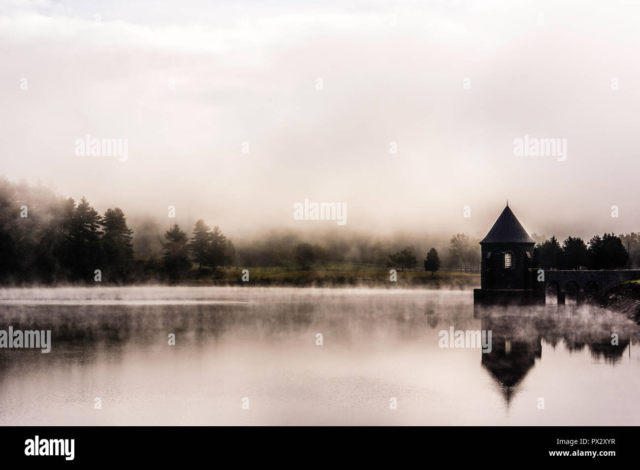 Saville Dam Barkhamsted Reservoir Barkhamsted, Connecticut, USA Stock