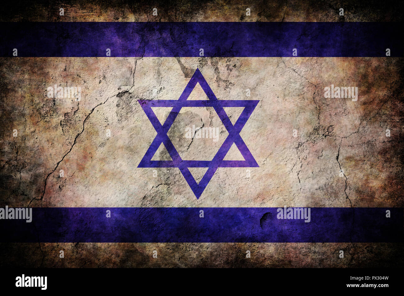 Grunge Izrael flag Stock Photo